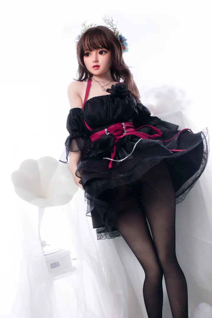 149cm (4ft11) C-Cup Petite & Lightweight Silicone Head + TPE Body Hybrid Sex Doll Linlan, Head Convallaria